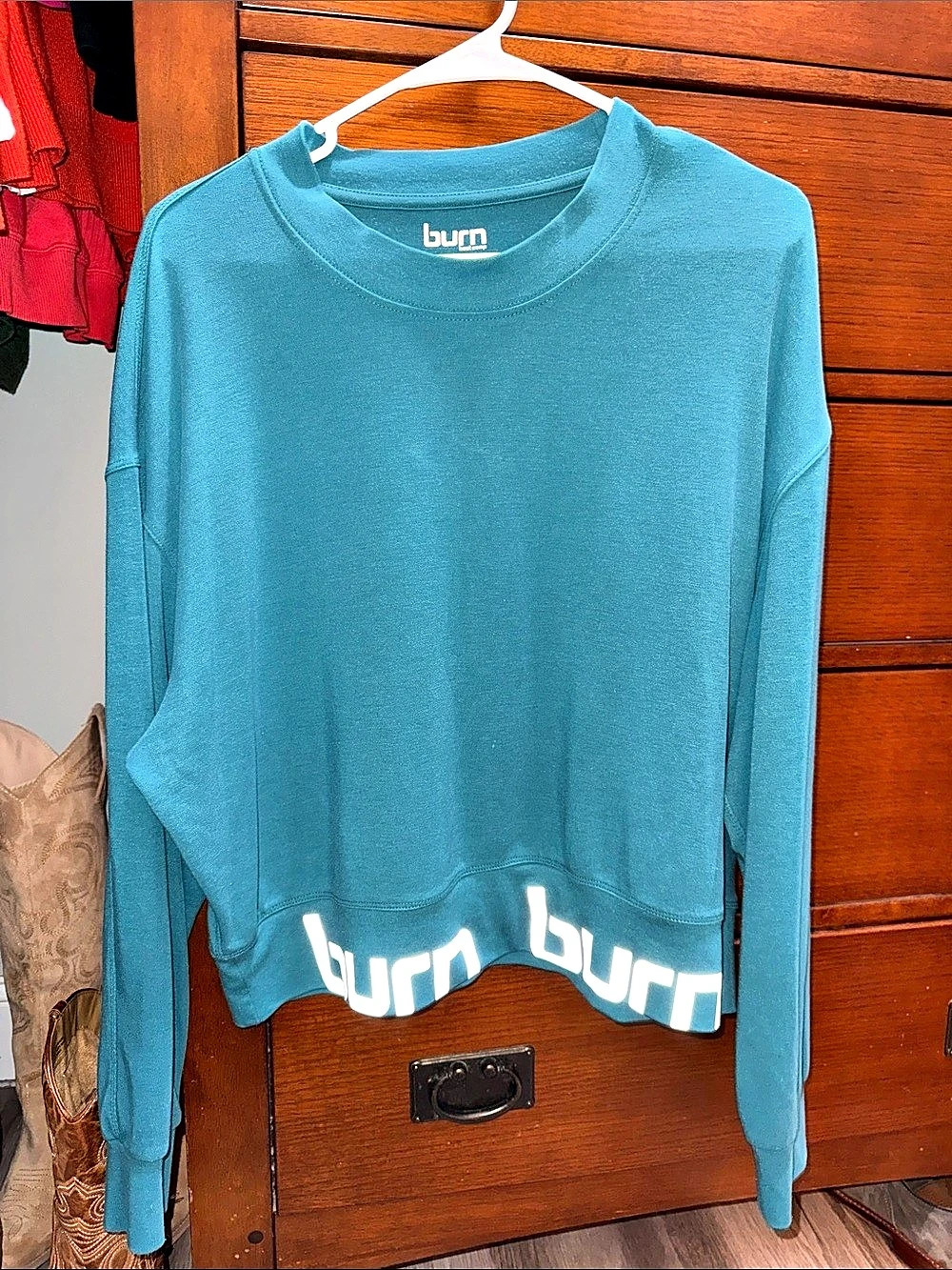 burn Logo Sweatshirt in Blue Size Medium Like New